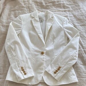 Women's White Banana Republic Single Breasted Blazer